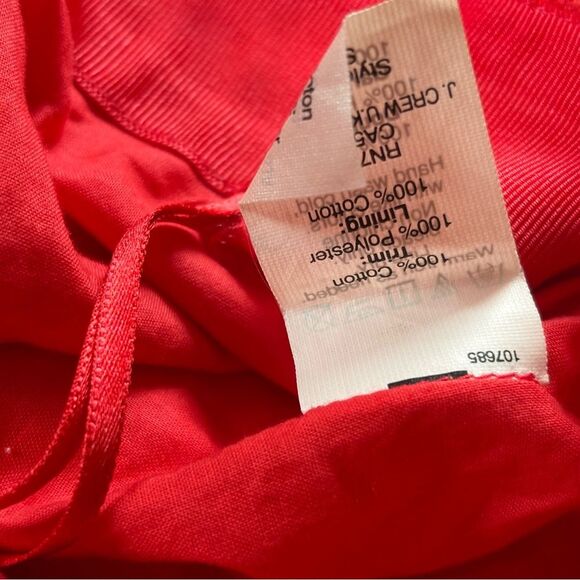 J. Crew 100% Cotton Red Lace Mini Skirt | Size 0 | Gently Used - Picture 7 of 8